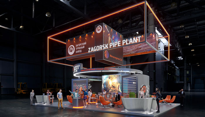 國外230㎡展臺(tái)設(shè)計(jì)效果圖